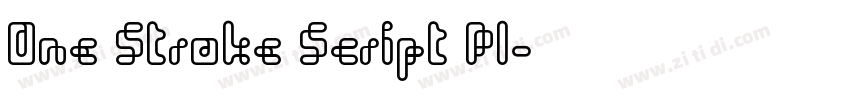 One Stroke Script Pl字体转换